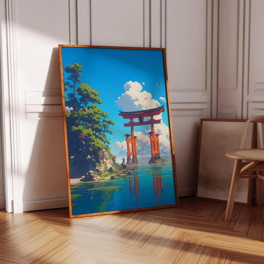 Manga Style Japanese Street Landscape Canvas Prints Night Hut Wall Art Posters for Living Room Coffee House Bar Home Decor Gifts