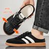 Popular large-size men's shoes, fattened wide last slippers, round head lace-up casual big head slippers