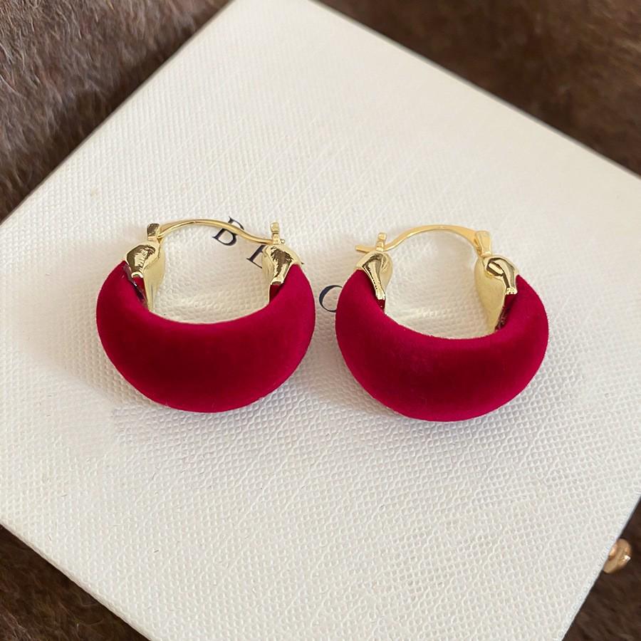 Silberne Nadel Tropfenöl Rote Perlen Ohrstecker - Eleganter & Vielseitiger Schmuck für Damen