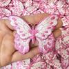 5Pcs Colorful Butterfly Fabric Applique Embroidery Patches 8x5.8cm Sew-On Stickers for DIY Sewing Hanfu Dress Clothing Patch