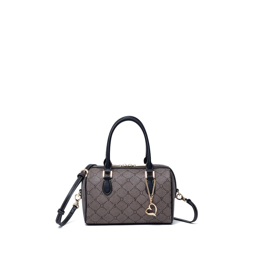 Mini Boston Bag Handbag Long Shoulder Bag Brand Logo Monogram Pattern Heart Charm PDLHJAB1 [Pinky & Dianne] 2-Way [Camping] Women s