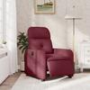 Electric Recliner Chair Wine Red Fabric