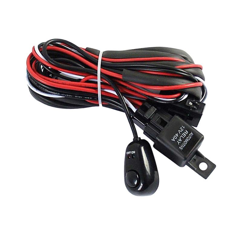 Car LED Work Light Bar Wiring Harness Set DC 12V 40A Switch Relay Replace for Spotlights Off Road Lights Headlights Light Bars