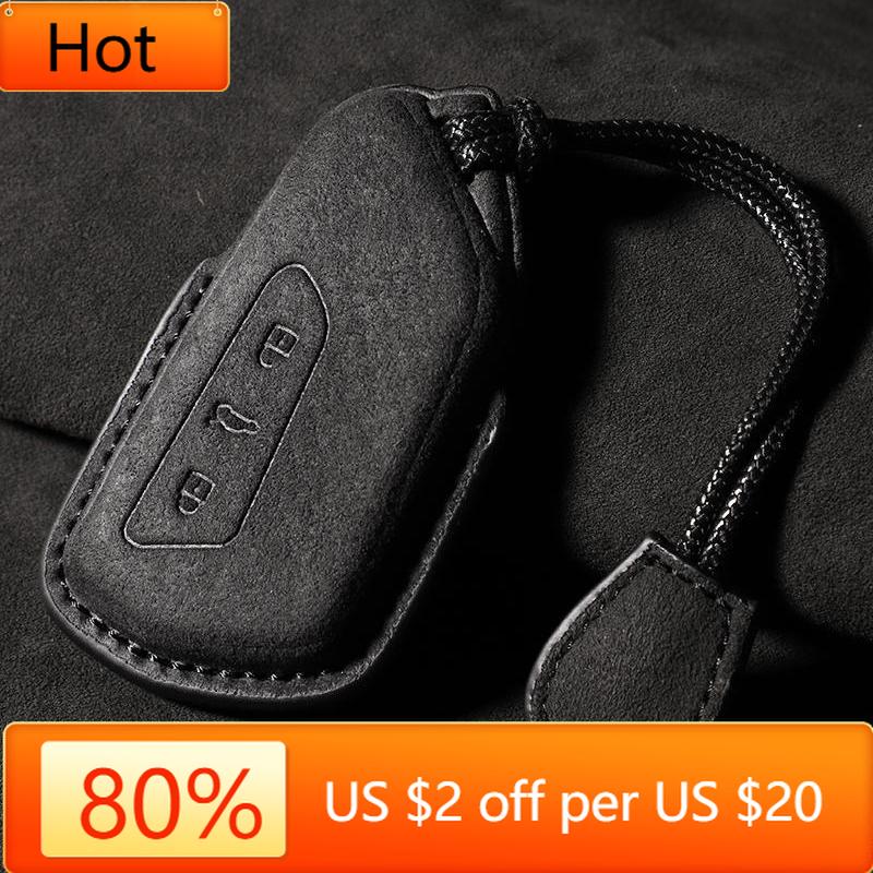 Interior Mouldings Keycase For VW Volkswagen GTI R MK8 Golf 8 ID.3 ID.4 ID.6 Keyless Protector Leather Car Key Case Cover Shell 