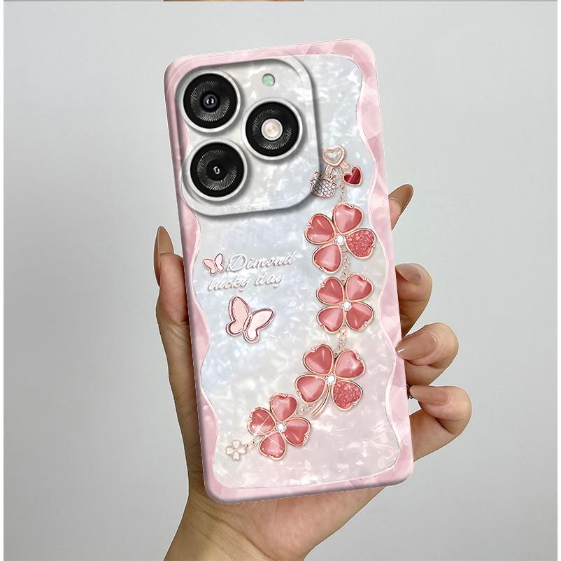 For Itel A50 A667L Casing Pretty Butterfly Flowers Soft Silicone TPU Shockproof Cover For Itel A50 A 50 ITELA50 2024 Phone Case