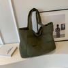 Forui Commuter Tote Bag, Large Capacity, Zippered, Ample Storage, Simple, Lightweight, Canvas Tote Bag, Diaper Bag, A4 Size, Available In Black, 4