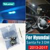 For Hyundai Santa Fe 3 DM 2013 2014 2015 2016 2017 7PCS Car LED Bulb Interior Reading Lamp Vanity Mirror Trunk Light Accessories