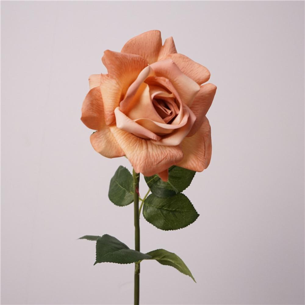 Cloth Artificial Rose Flower Iron Wire Simulation Rose Realistic Artificial Rose  Home Decoration