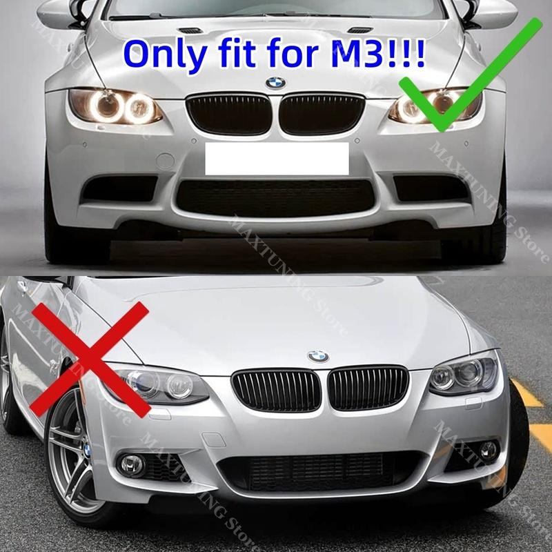 Front Bumper Splitter For BMW 3 Series E90 E92 E93 M3 2007-2013 2PCS Gloss Black Spoiler Diffuser Lip Retrofit Body Kit Tuning