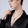Stainless Steel Bolo Necklace Lightweight Movable Pointed Cone Neckchain Jewelry for Daily Use and Travel Adventures
