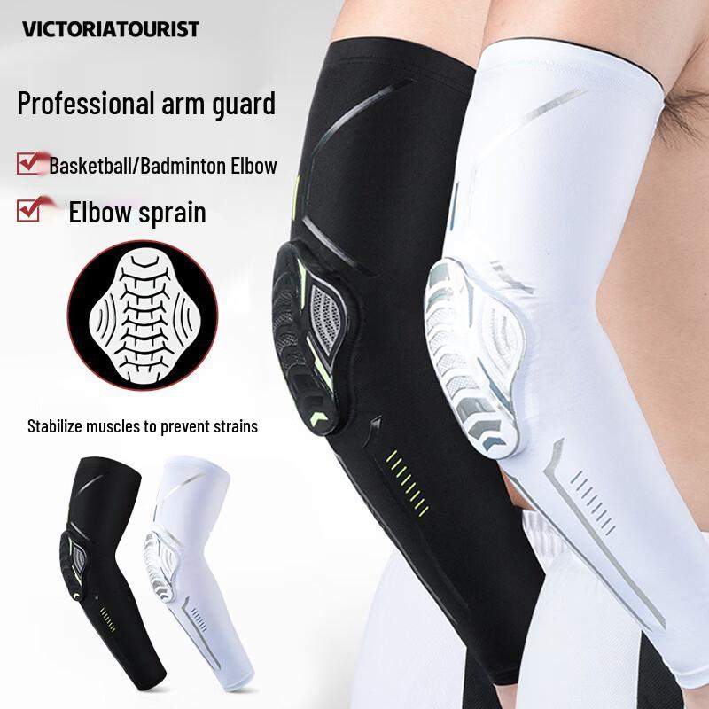 VICTORIATOURIST Honeycomb Padded Sports Compression Arm & Elbow Sleeve 42cm XL