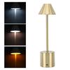 LED Table Lamp 3 Color Modes Dimmable 2000mAh Type C Charging Portable Cordless Metal Desk Light