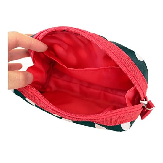 Hanna Hula Pet Mini Pouch with Pocket Polka Black W17 x H9 x D5cm 61g