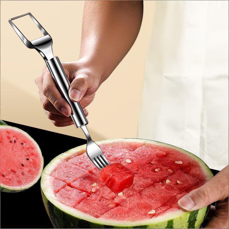 Fruit Slicer Digger Tool Stainless Steel Windmill Design For Watermelon Salad Making