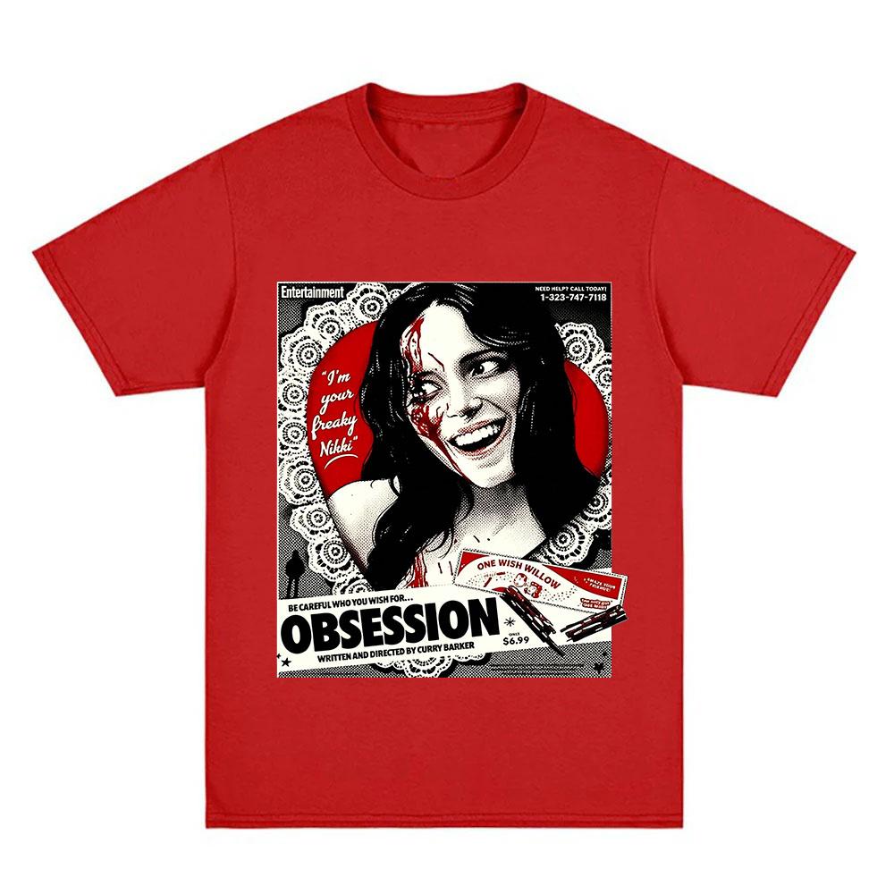 Obsession Film Grafikdruck T-Shirt Baumwolle Tägliches Tragen Streetwear T-Shirts Mode Damen Herren Unisex Lässig Rundhals Oberteile Sommer