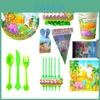 Exciting Volcano Dinosaur Theme Birthday Party Supplies For Kids Tableware Decoration
