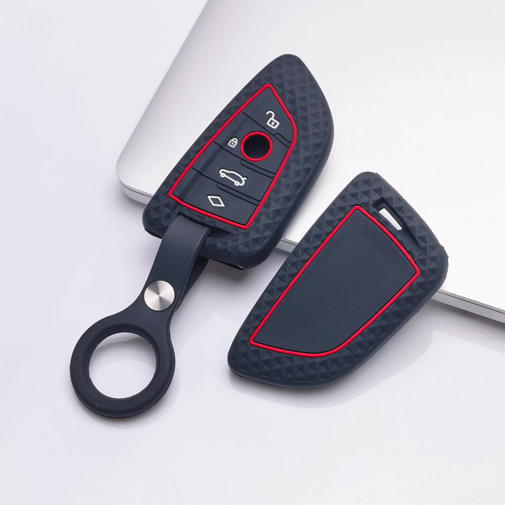 Key Fob Cover for BMW I5 X1 X2 X3 X4 X5 X6 X7 Anti-Scratch Guard Shockproof Protection Soft Grip Texture Responsive Button Touch Dust Resistant Cover