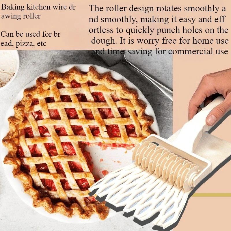 Pizza Roller Knife Pie Slicer Mold Pastry Embossing Lattice Dough Cutter Plastic Pizza Pie Cutter Wheel Baking Kitchen Gadgets