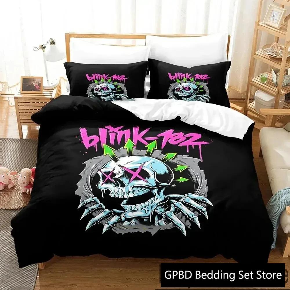 3D-Druck Blink-182 Bettwäscheset Doppelbett Einzelbett King Bettbezug Steppdecke Kissenbezug Jungen Mädchen Erwachsene Schlafzimmer