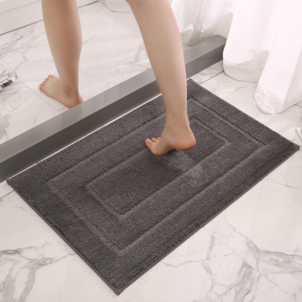 Print Sponge Bathroom Cashmere Thickening Mat Bath Non-slip Carpets In Wash Basin Bathtub  Floor Rug Shower Room Doormat Memory Foam 3D Pad
