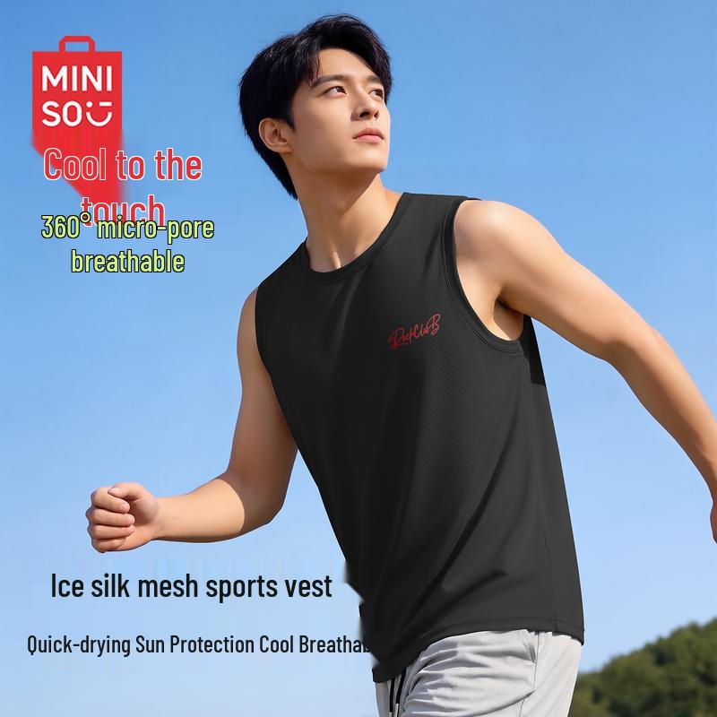 MINISO Men s Loose Quick-Dry Mesh Tank Top 3XL