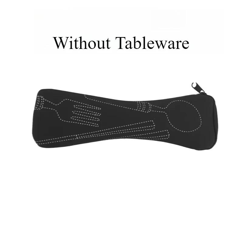 

1pc Portable Stainless Steel Cutlery Storage Bag Chopstick Cloth Bag School/Work/Outdoor Picnic Storage