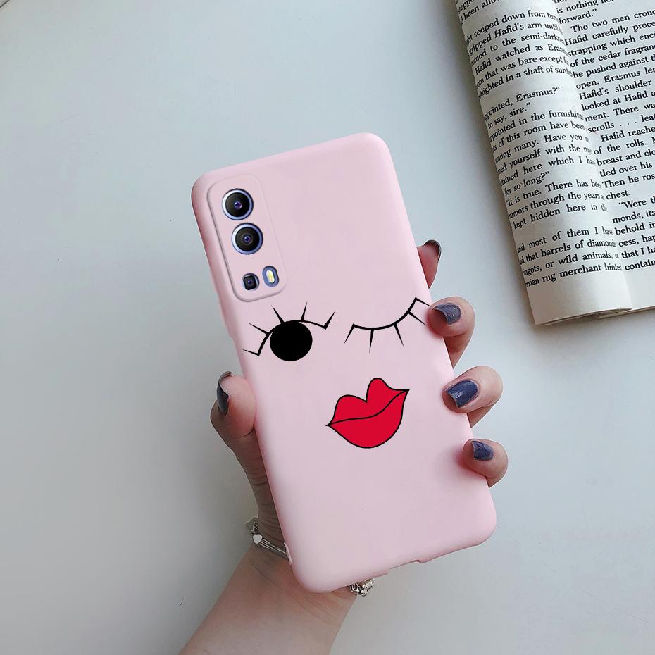 For vivo Y72 5G Case Soft TPU Silicone Cute Cartoon Shell Phone Back Cover for vivo Y72 5G V2041 Case Fundas Coque Etui Bumper