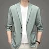 Summer Man Thin Sunscreen Blazers Jackets Solid Business Casual Suits Coats Male Slim Elastic Blazers Jackets Clothing