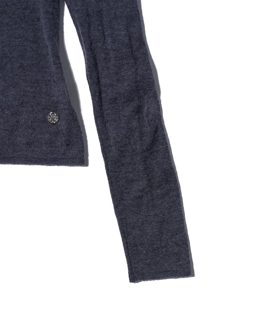 YOUHEE Basic Off Shoulder Knit Charcoal