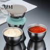Small Metal Food Storage for Baby Stainless Steel Sauce Cup with Silicone Lid, Reusable Leakproof Dip Cups Bento Box Condiment Container, Dipping Bowl