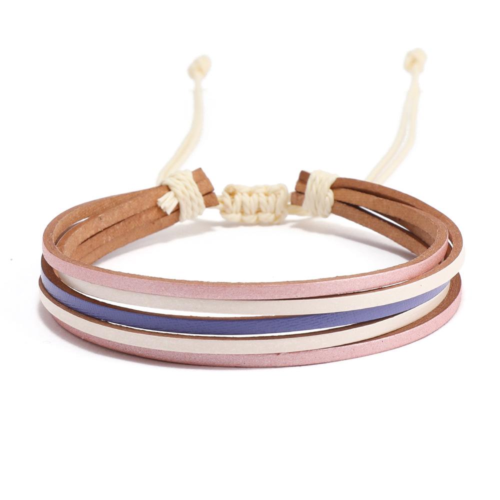 

Bohemian Style Leather Bracelet Retro And Artistic Perfect For Colorful Women StyleJ