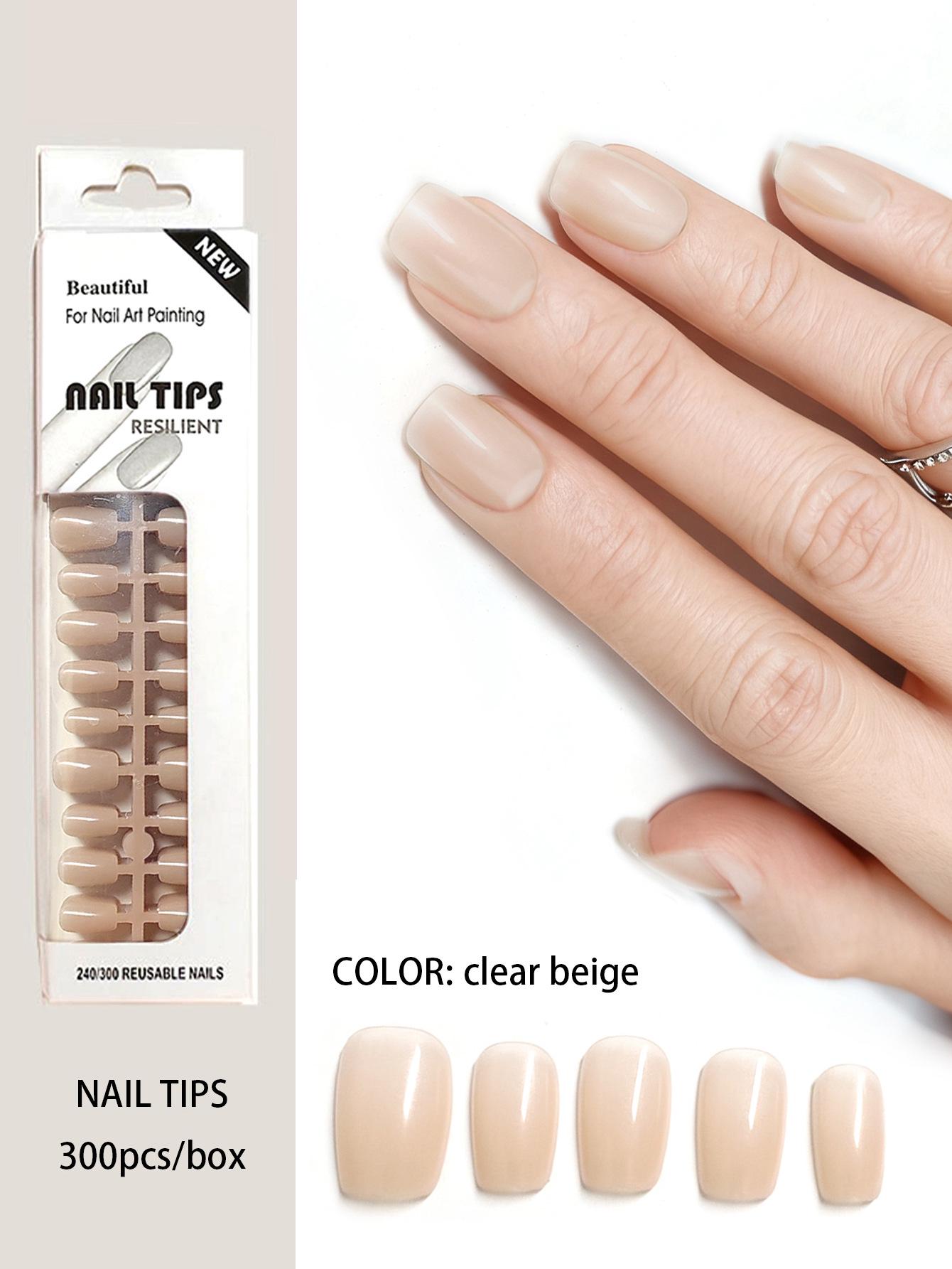 

Unpolished Strip-Shaped Wearable Nail Art Tips