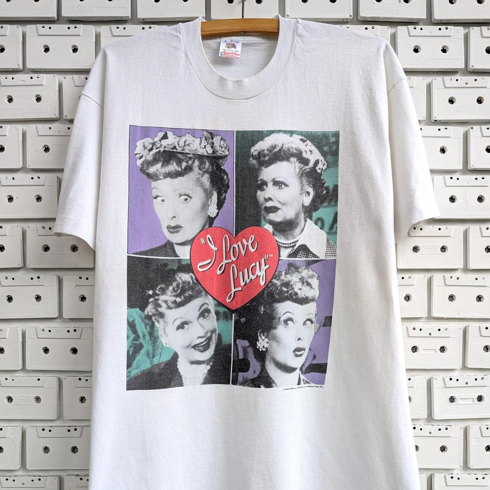 Vintage 1992 I Love Lucy T shirt Lucille Ball American TV Show Sitcom Merch Pop Art Style Tee Size L 2XL