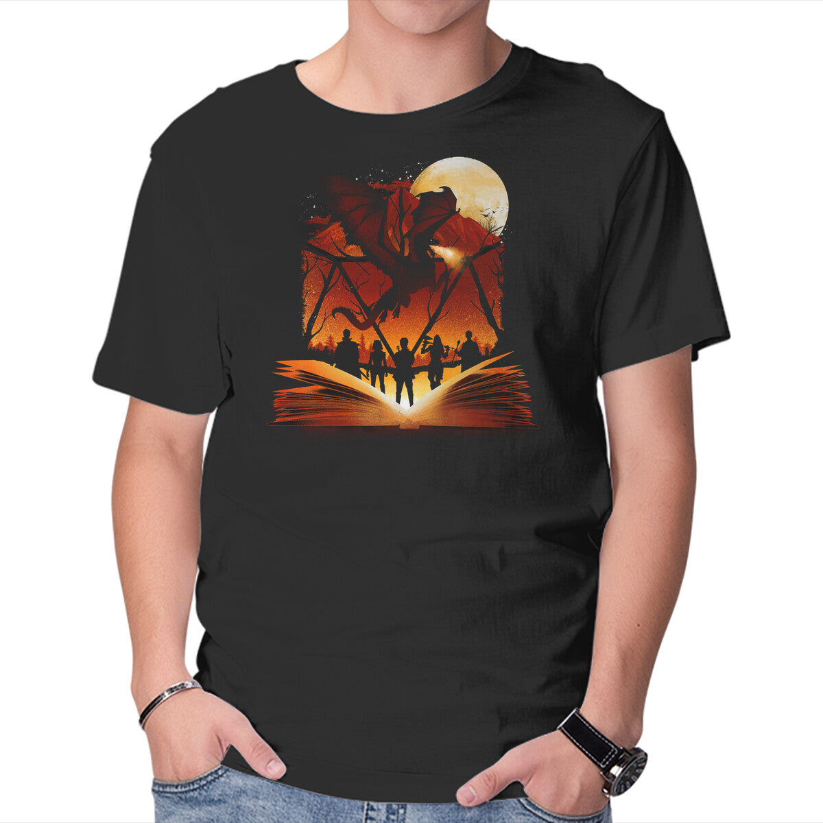 Unisex Crew Neck T-Shirt Book Of Dungeons And Dragons Graphic Short Sleeve Casual Tee XL