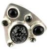 Dolce Vita [F9140] - Silver Black 'Creativity' Designer Ring