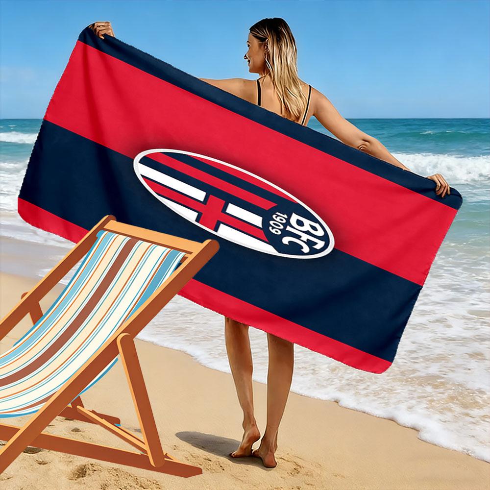 Bold stripes dynamic emblem Print beach towel, quick drying, suitable for travel, outdoor sports, jogging, the beach and swimming, gift