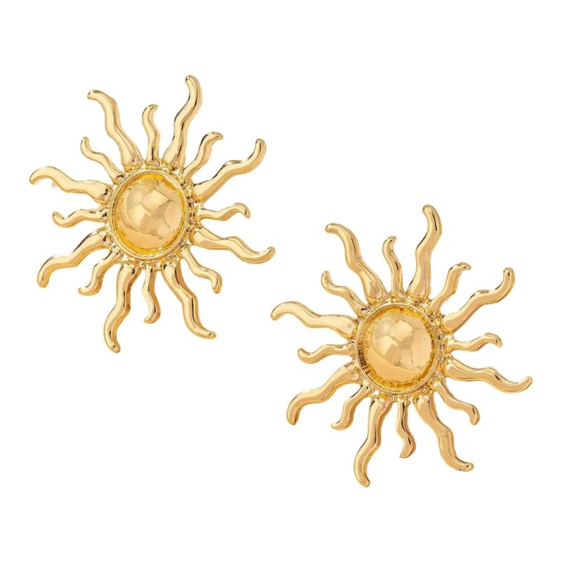 

Sophisticated Earrings Ear Jewelry Sun Themed Studs Earring Vintage Ears Pendant Alloy Texture for Fashion Lover 1