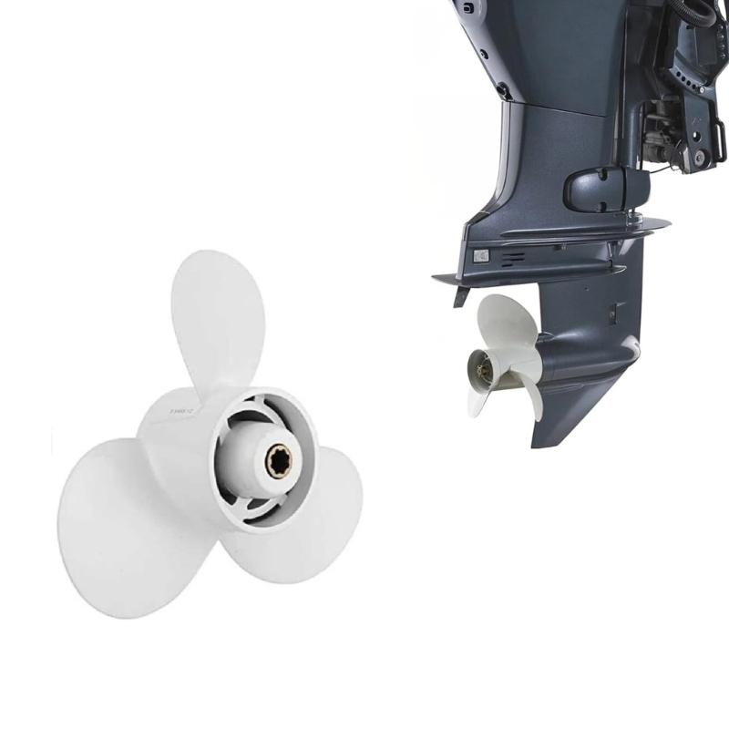Hliníková vodní skútr Loď Vrtule 9 3/4 palce 683-W4592-02-EL pro 9.9HP 15HP 20HP Vnější motory, 3 lopatky, Hladký chod