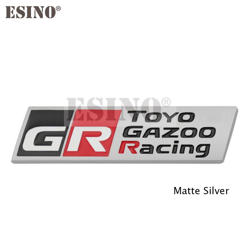 RE1Car Styling Gazoo Racing GR 3D Car Front Grill Zinc Alloy Badge Adhesive Metal Emblem Decal for Toyota Supra AE86 GT86 Corolla