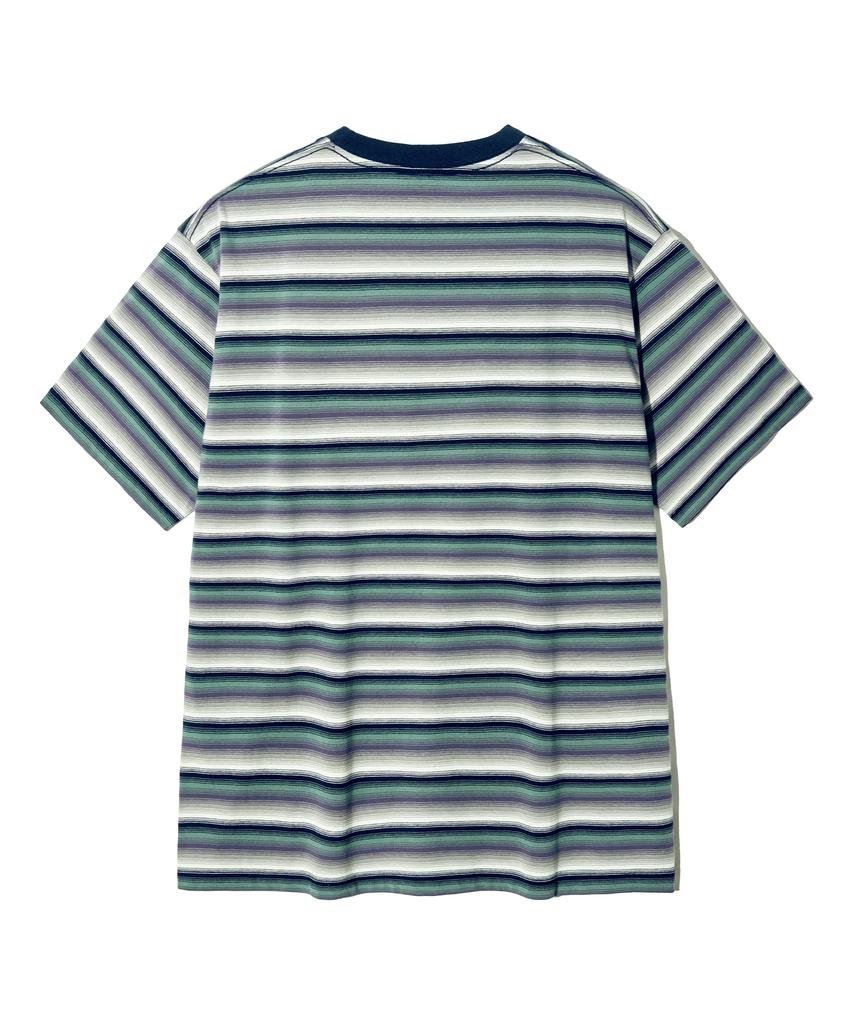 FILLUMINATE Mixed Color Stripe T-Shirt - Navy