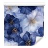 Ink Blue, Navy Blue, Azure and White Wallpaper for Living Room and Bedroom 50x1000