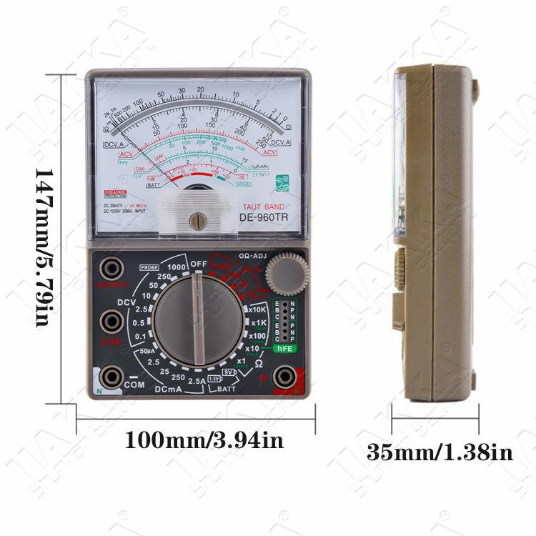 Japanese Spring de-960tr Pointer Multimeter: Universal Voltmeter/Ammeter