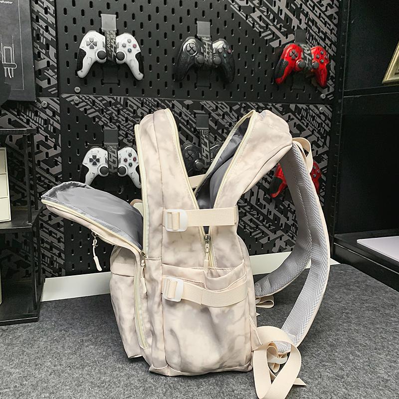 Student Class Computer Bag Women Large Capacity Travel Backpack Men Letter Backpack