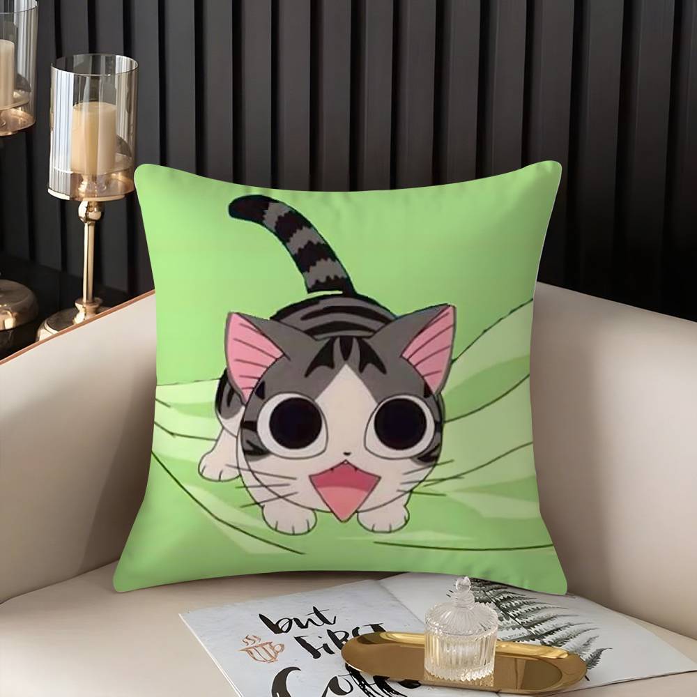 C-Chi'S Sweet Home Pillow Case Home Dorm Chair Back Short Plush Double-Sided Printing Office Nap Time Cushion Cover