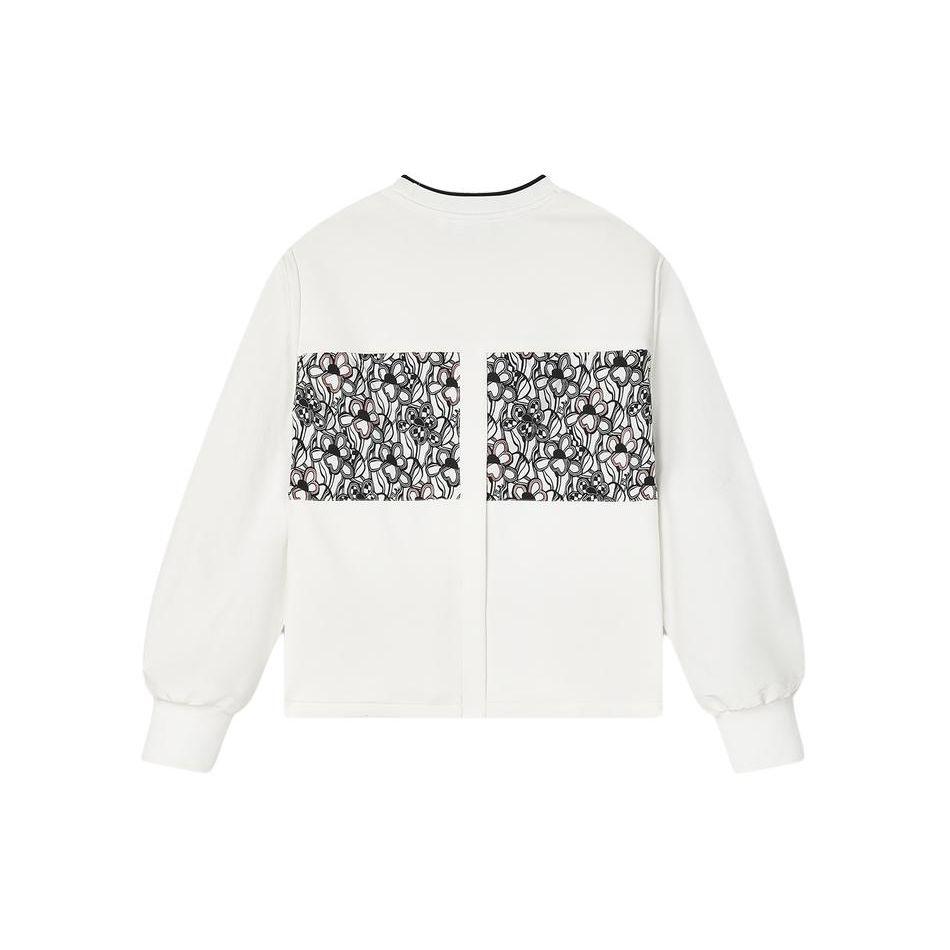 FILA Printed Crew Neck Pullover Sports Sweatshirt Women sweatshirt Cloud-White F11W414203F-WT