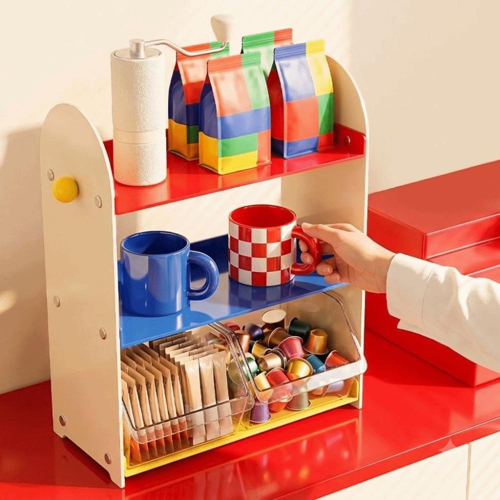 Plastic Water Cup Storage Rack Large Capacity Mug Holder Tea Bag Storage Rack Office