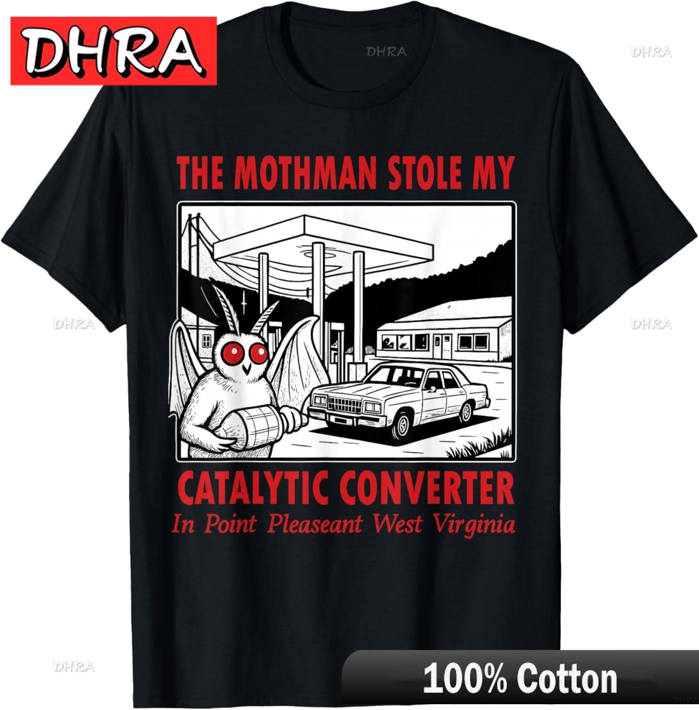 The MothUnisex Stole My Catalytic Converter Retro Funny Spooky TShirt Casual Funny Vintage Tops Tees for Vocation TShirt Unisex S