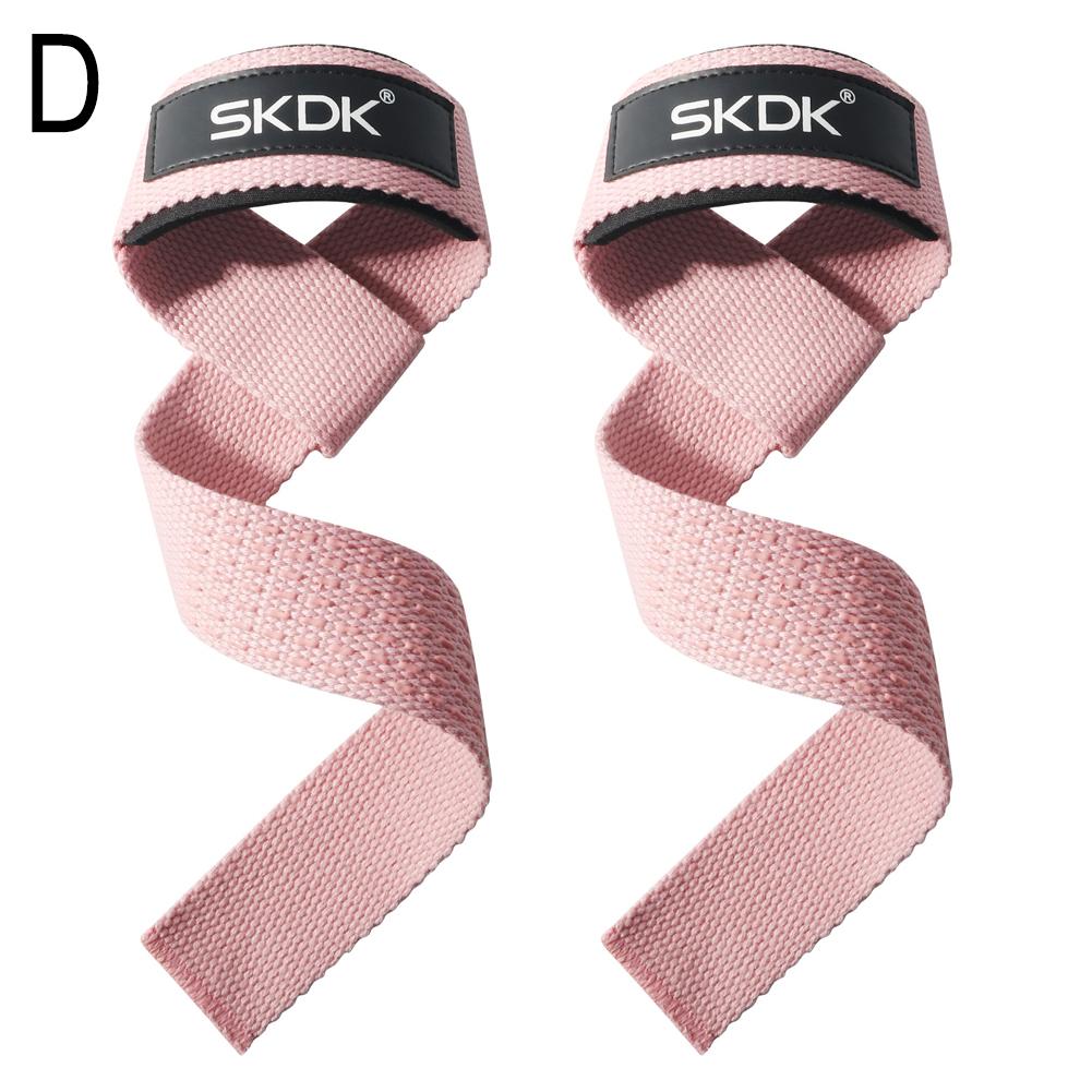 1 Pair Wrist Lifting Straps Gym Weightlifting Deadlift Strap Cotton Hard Pull Grip Band with Neoprene Padded & Non-Slip Silicone