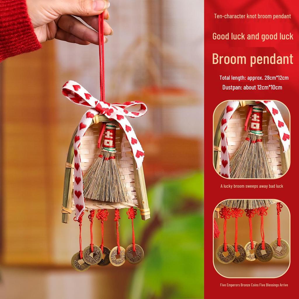 2026 Year of the Horse Spring Festival Chinese Knot Door Hanger - Wanzi Knot Ornament for Festive Atmosphere