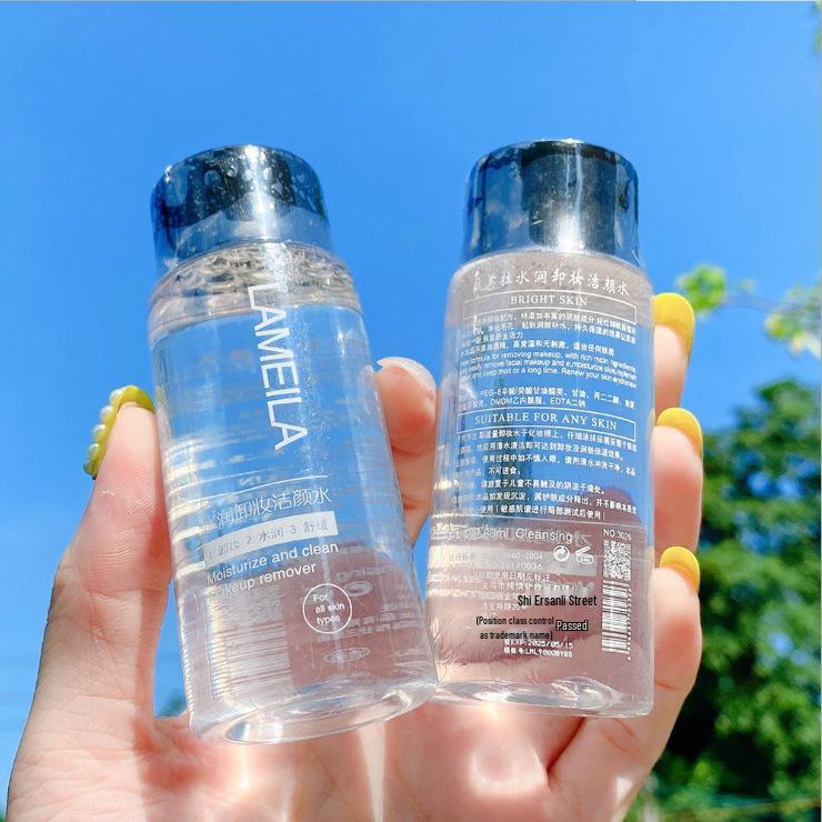 60ml Gentle Makeup Remover Water: Portable, Refreshing, Non-Irritating for Eyes & Lips Model A